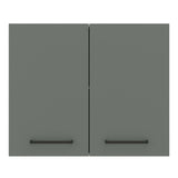 Gabinete Superior 80cm 2 Puertas Blanco/Gris Agata