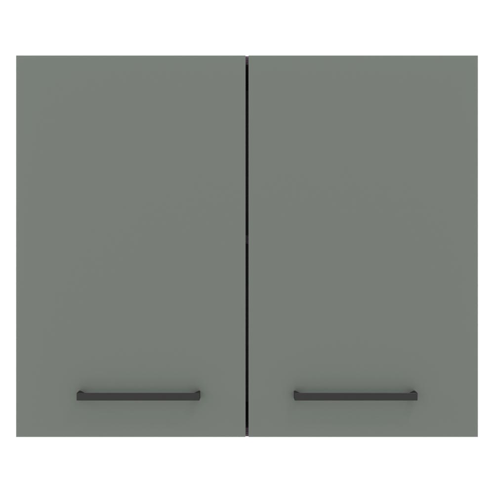 Gabinete Superior 80cm 2 Puertas Marrón/Gris Agata