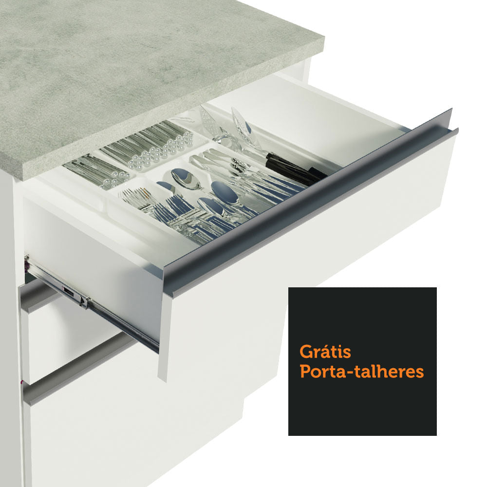 Cocina Integral Esquinera 399cm Blanco Glamy 02