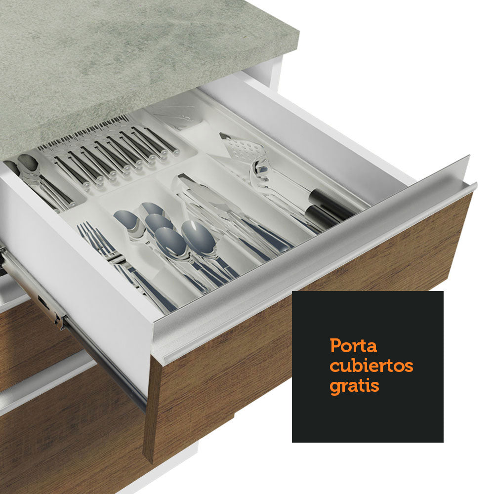 Mueble de Cocina Integral de Esquina Glamy 469 cm 01