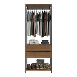 Clóset Modular Valencia 2 Cajones 70cm Marrón/Negro