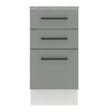 Gabinete Bajo 40cm 3 Cajones Blanco/Gris Agata