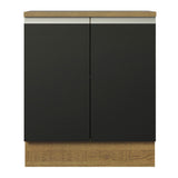 Gabinete Bajo 70 cm 2 Puertas Marrón/Negro Glamy