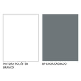 Mueble Despensa 60 cm 3 Puertas Agata Blanco/Gris
