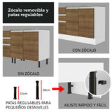 Mueble de Cocina Integral de Esquina Glamy 469 cm 01