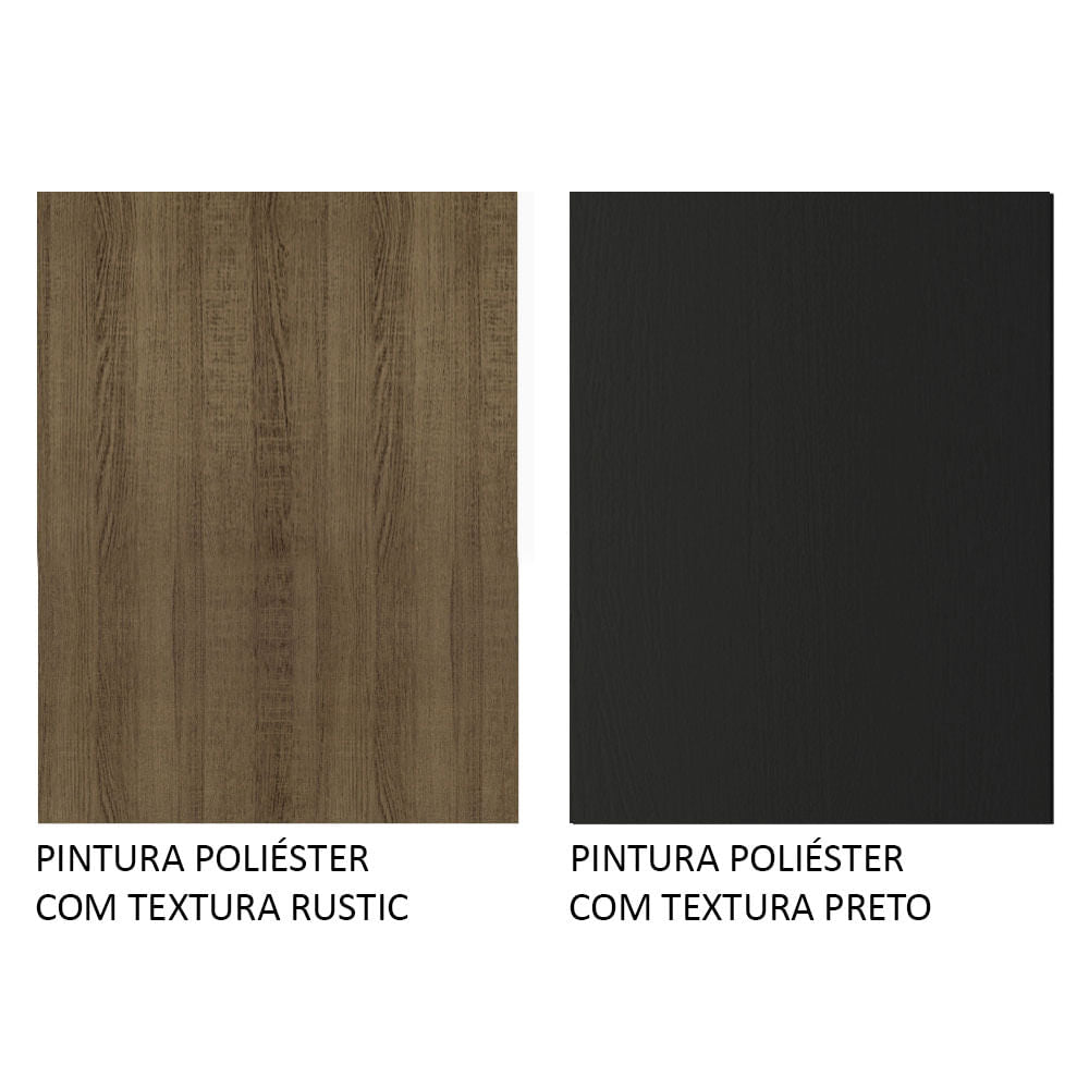 Cocina Integral 229cm con Lavadero Marrón/Negro Emilly 10