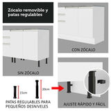 Mueble de Cocina Integral Glamy 120 cm - Con Lavadero 09