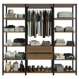 Clóset Modulado Valencia 2 Cajones 188cm Marrón/Negro 01