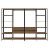 Clóset Modulado Valencia 4 Cajones 258cm Marrón/Negro 01