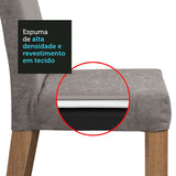 Juego de Comedor Mesa Encimera de Madera 2 Sillas Marrón/Plata Manu