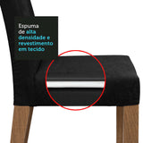 Juego de Comedor Mesa Encimera de Madera 4 Sillas Marrón/Oxford Keila