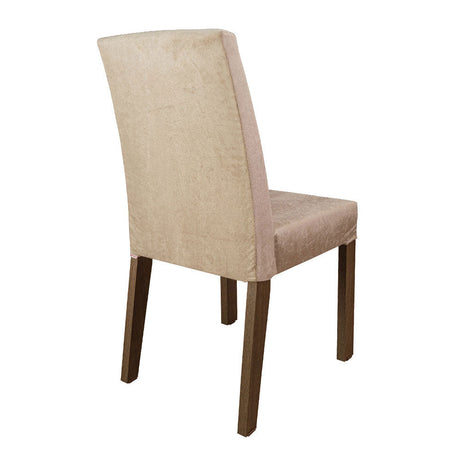 Juego de Comedor Mesa con Tablero de Madera 4 Sillas Marrón/Crema/Imperial Keila Madesa