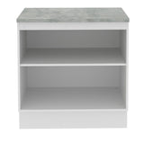 Gabinete Bajo 80 cm 2 Puertas Glamy Blanco/Negro