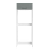 Mueble de Cocina para Refrigerador 1 Puerta Abatible Agata Blanco/Gris