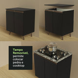 Cocina Integral 250cm Reims Negro 01