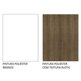 Kit con 2 Gabinetes Bajos y 2 Gabinetes superiores 200cm Blanco/Marrón Agata