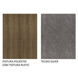 Juego de Comedor Mesa Encimera de Madera 2 Sillas Marrón/Plata Manu