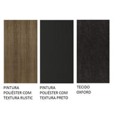 Juego de Comedor Mesa Encimera de Madera 4 Sillas Marrón/Negro/Oxford Livia