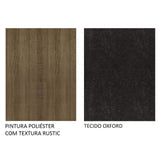 Juego de Comedor Mesa Encimera de Madera 4 Sillas Marrón/Oxford Keila