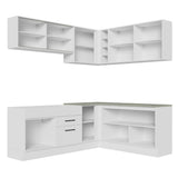 Cocina Integral Esquinera 389cm Blanco Agata 01