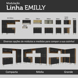 Cocina Integral 293cm Marrón/Negro Emilly 01