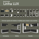 Mueble de Cocina para Refrigerador 1 Puerta Abatible Lux Blanco/Negro