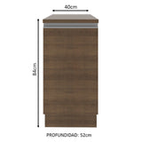 Mueble de Cocina Madesa Glamy 40 cm 1 Puerta Marrón