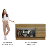 Mueble de Cocina Glamy 150 cm - Mostrador para Lavadero
