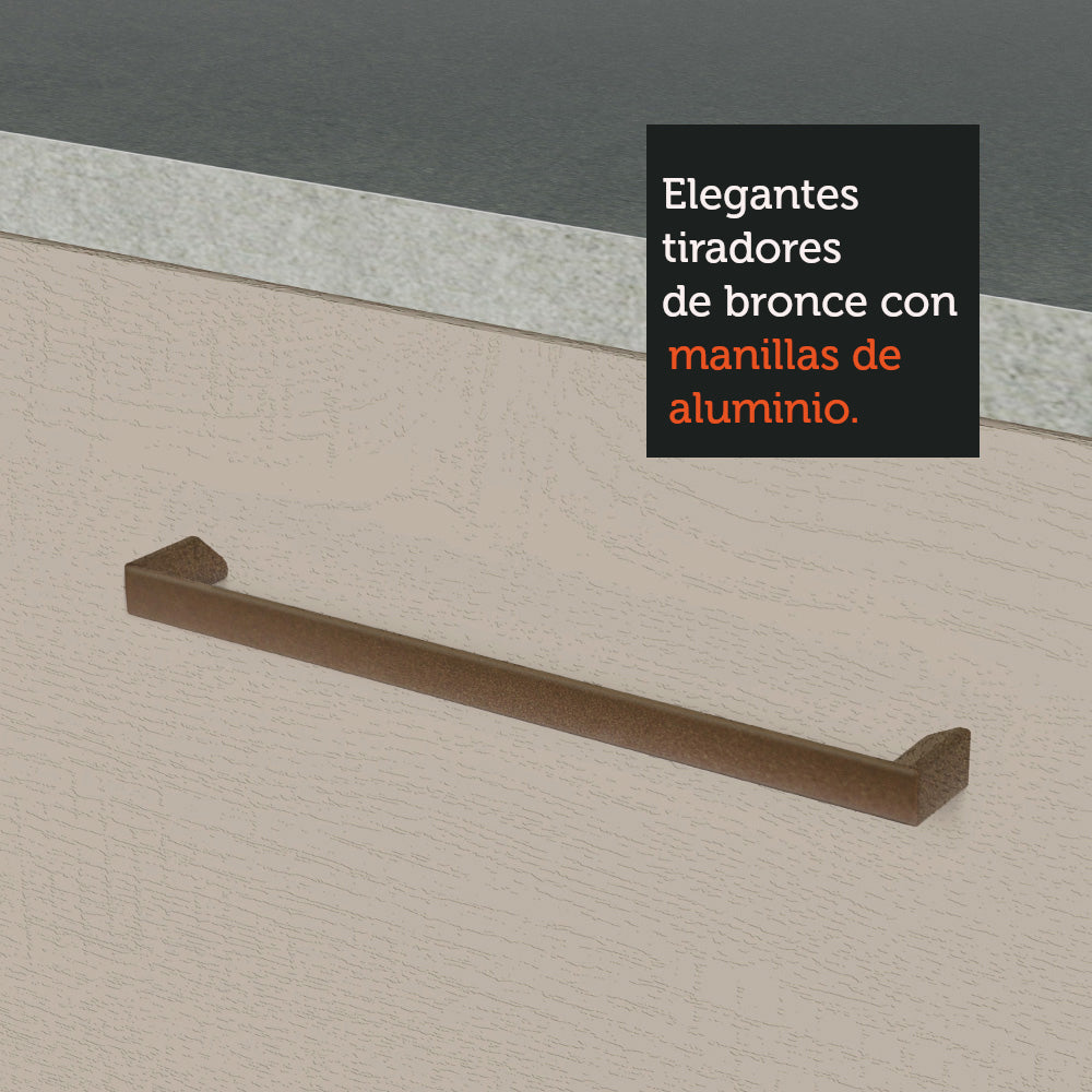 Gabinete Superior 70 cm 1 Puerta Abatible Agata Blanco/Crema Agata