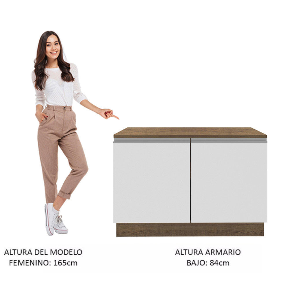 Mueble de Cocina Glamy 120 cm - Mostrador para Lavadero con Encimera