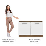 Mueble de Cocina Agata 120 cm - Mostrador para Lavadero con Encimera