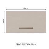 Alacena 60 cm 1 Puerta Basculante Marrón/Crema Agata Madesa