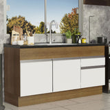 Mueble de Cocina Glamy 150 cm - Mostrador para Lavadero