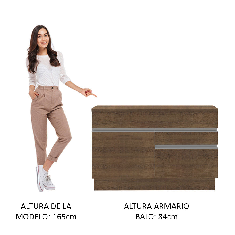 Mueble de Cocina Glamy 120 cm - Mostrador para Lavadero con Encimera