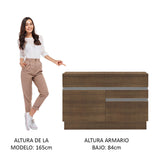 Mueble de Cocina Glamy 120 cm - Mostrador para Lavadero con Encimera