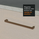 Gabinete Bajo 60 cm 1 Puerta Blanco/Crema Agata