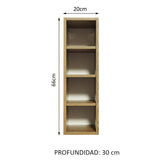 Alacena de Cocina Abierta Portabotellas Glamy 4 Nichos