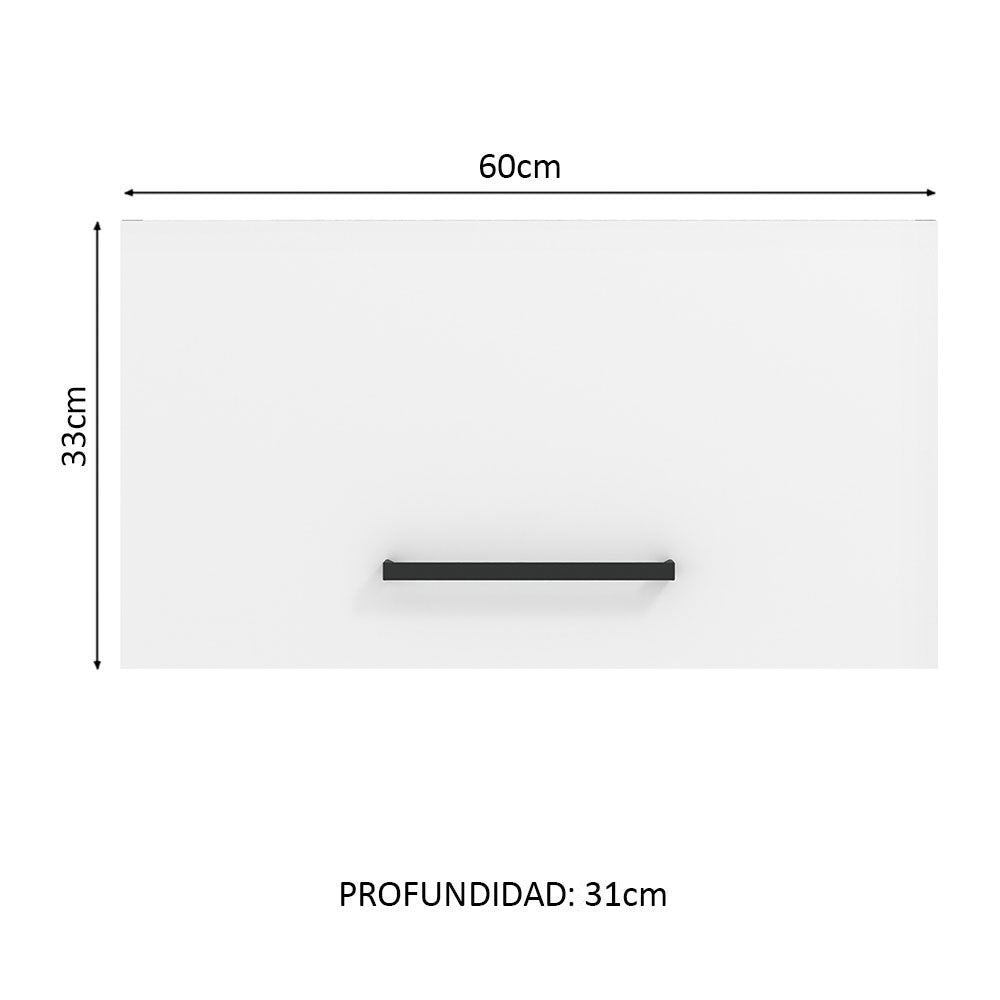 Alacena 60 cm 1 Puerta Basculante Blanco Agata Madesa