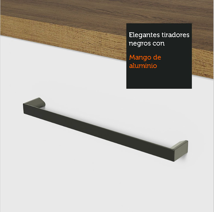 Mueble de Cocina Madesa Agata 60 cm 3 Cajones Marron/Blanco