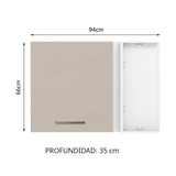 Alacena de Esquina 1 Puerta Blanco/Crema Agata Madesa