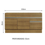 Mueble de Cocina Glamy 150 cm - Mostrador para Lavadero