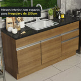 Mueble de Cocina Glamy 150 cm - Mostrador para Lavadero
