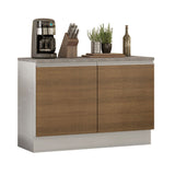 Mueble de Cocina para Fregadero Madesa Glamy 120 cm 2 Puertas (con Tablero) Blanco/Marrón