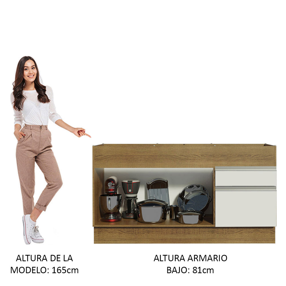 Mueble de Cocina Glamy 150 cm - Mostrador para Lavadero