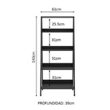Mueble Biblioteca Librero Madesa Con 4 Niveles