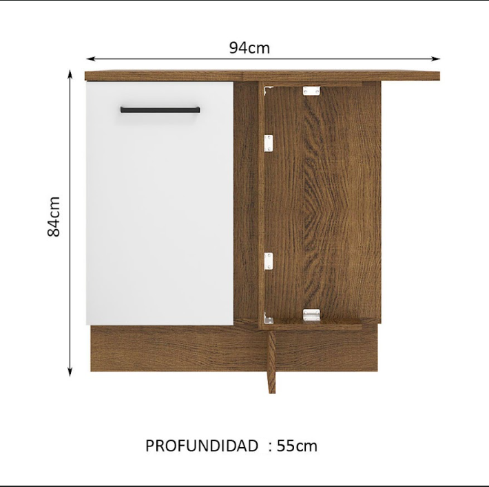 Mueble de Cocina Agata - Mostrador de Esquina 1 Puerta