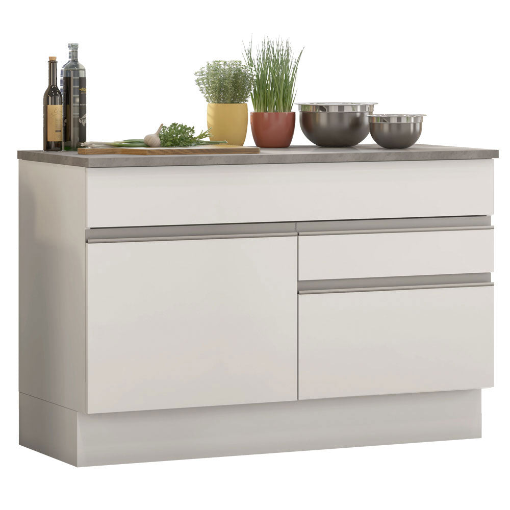 Mueble de Cocina Glamy 120 cm - Mostrador para Lavadero con Encimera