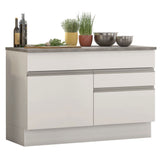 Mueble de Cocina Glamy 120 cm - Mostrador para Lavadero con Encimera
