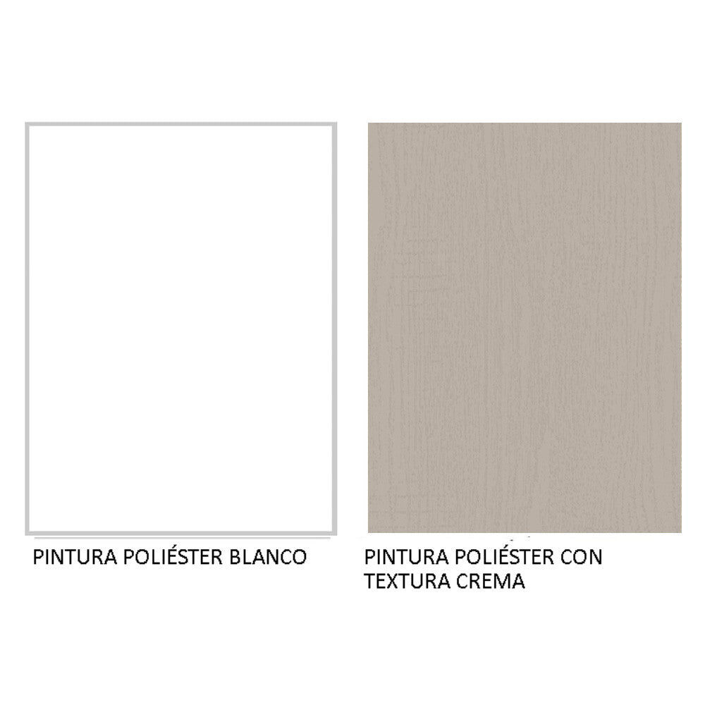 Gabinete Bajo de Esquina 1 Puerta Agata Blanco/Crema