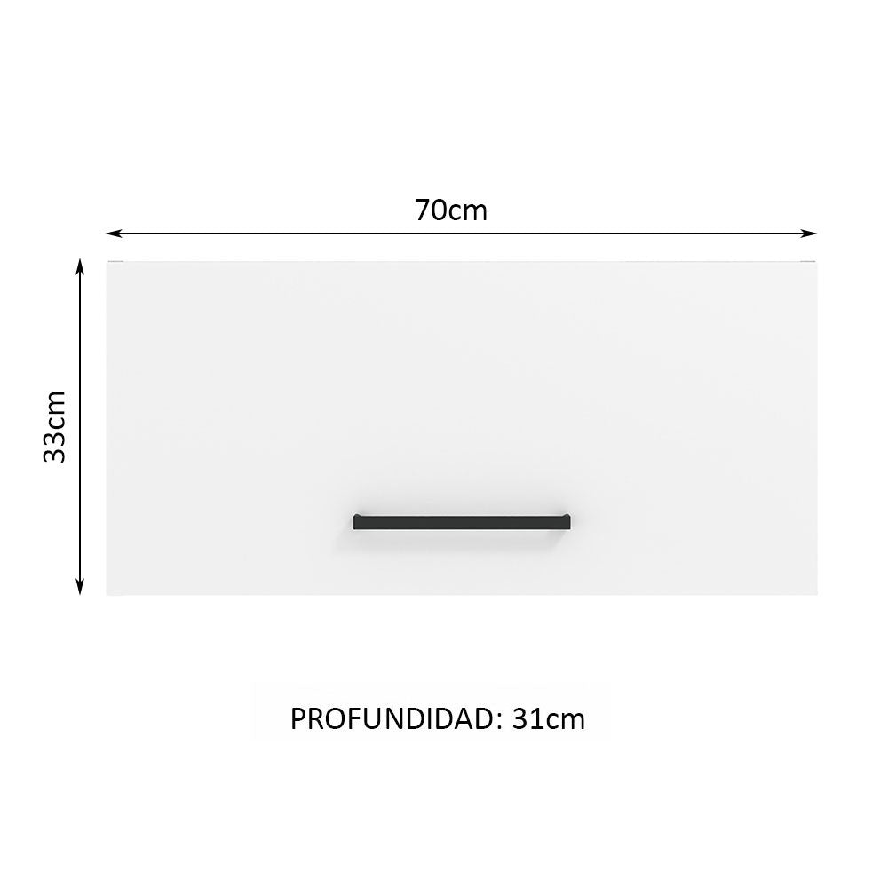 Alacena 70 cm 1 Puerta Basculante Blanco Agata Madesa